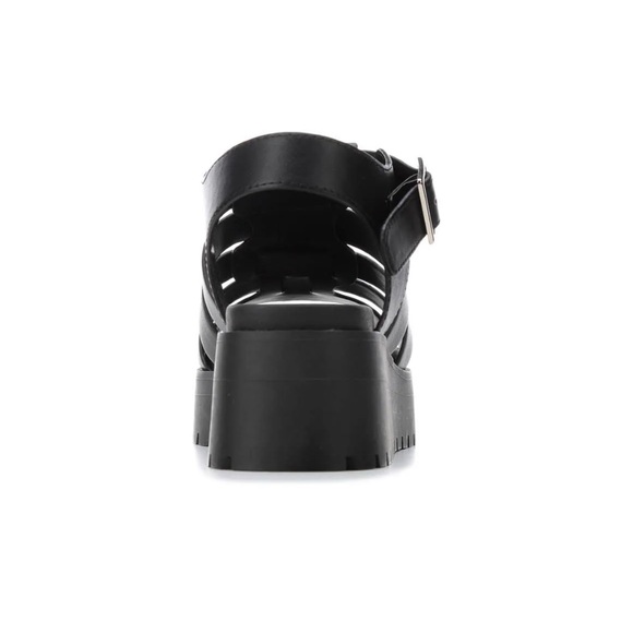 SODA®️ Black Pullout Platform Sandals - Picture 3 of 6